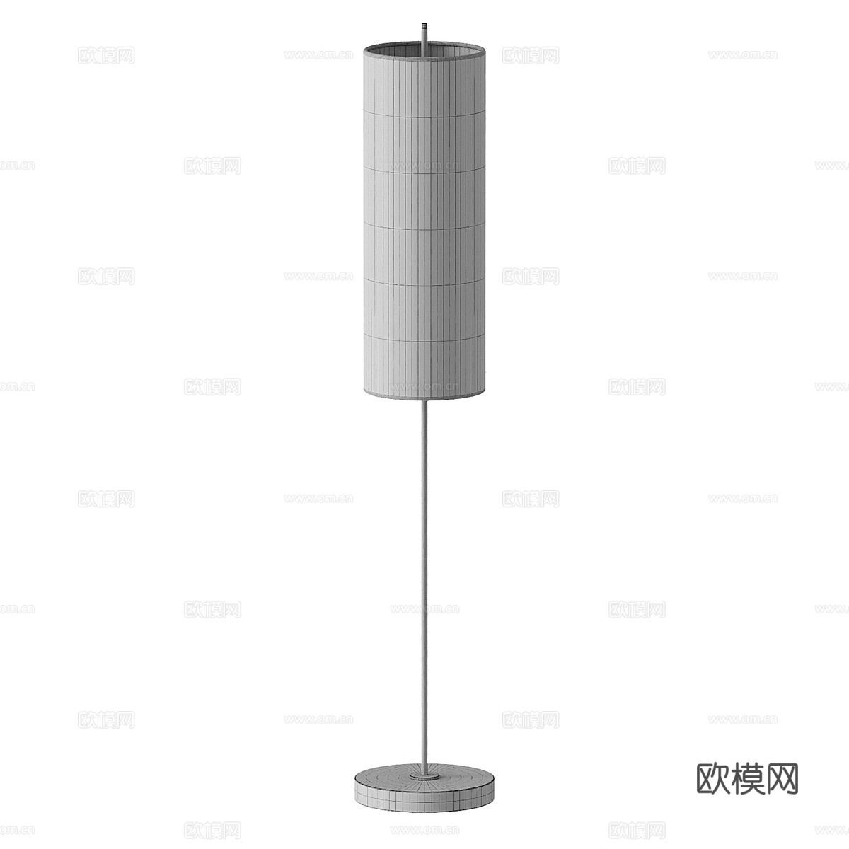 新中式落地灯3d模型下载（渲染图3）