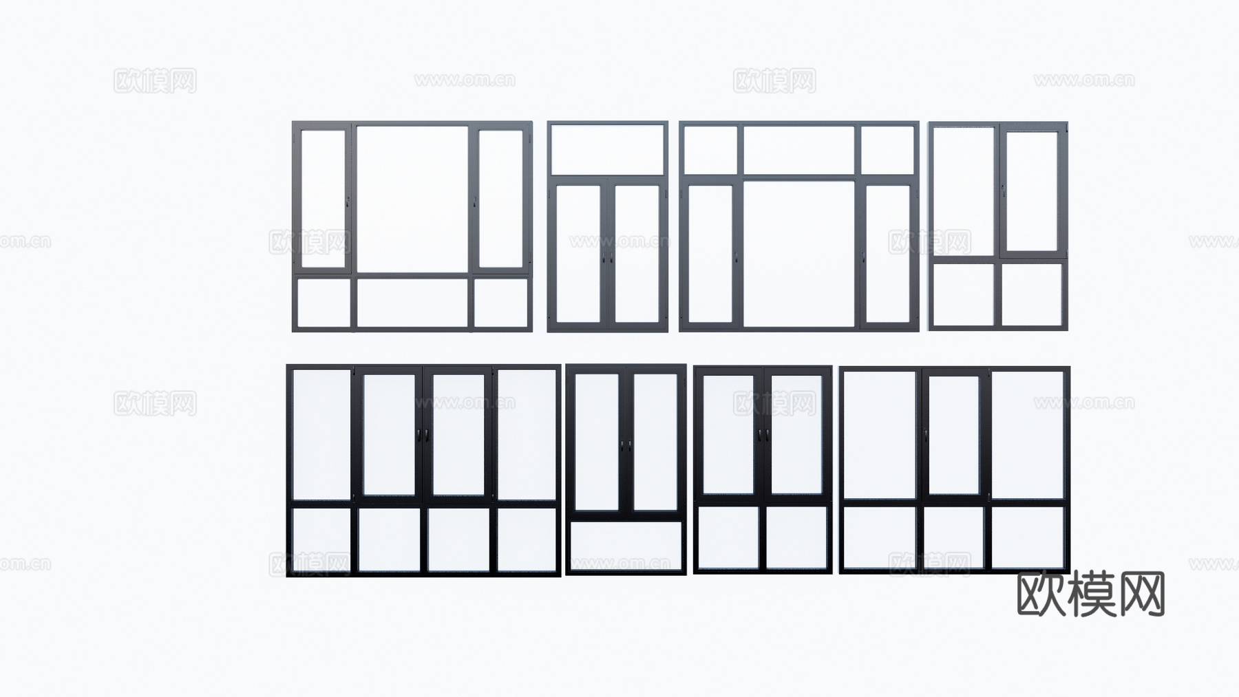 窗 客厅 卫生间 卧室 五金 推拉门 构件 家装 门su模型下载