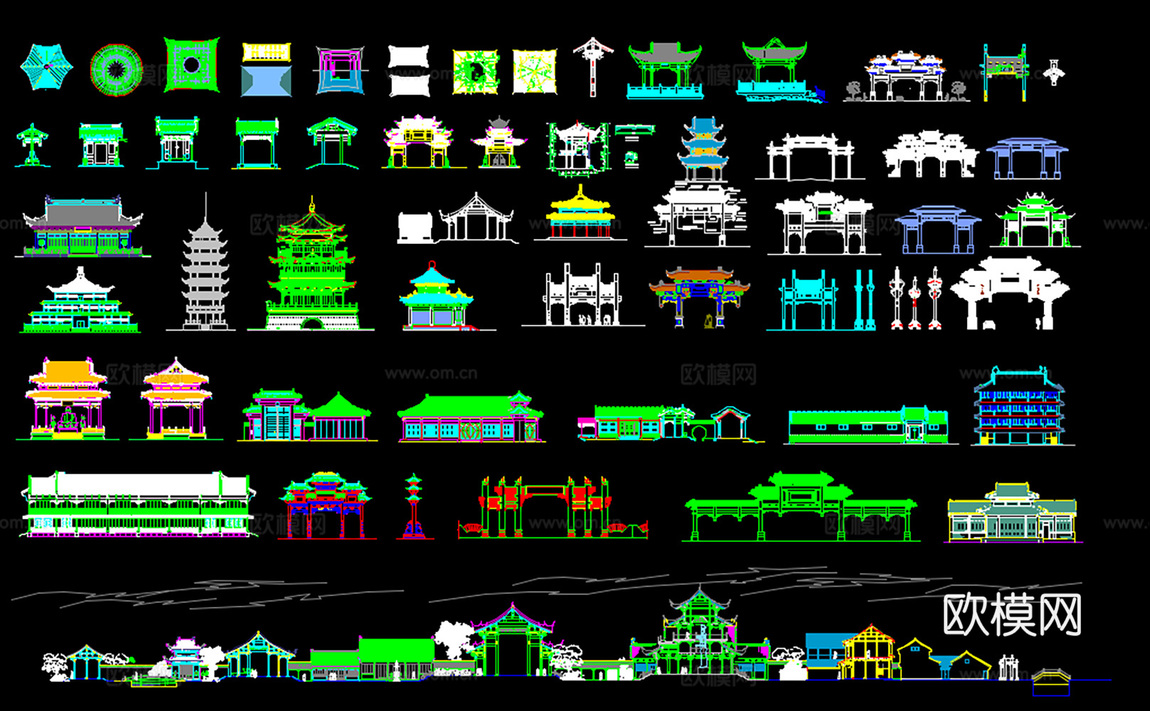 2026最新整理古建筑CAD图块图库cad施工图