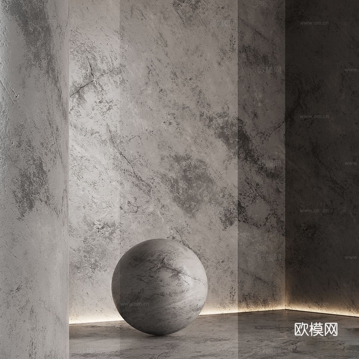 现代侘寂装饰涂料 艺术漆3d模型下载（渲染图6）