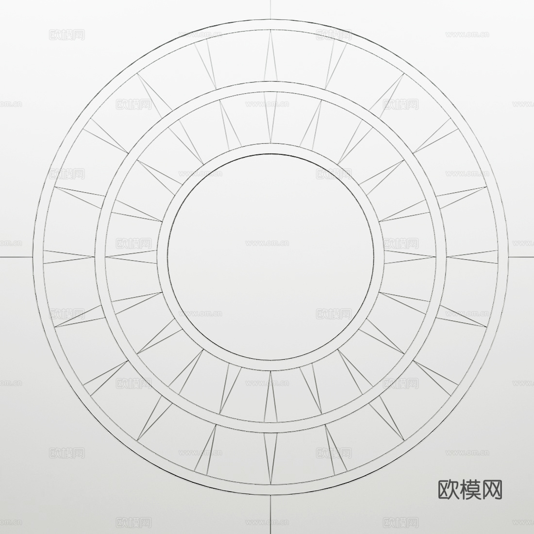 现代轻奢圆形拼花地砖3d模型下载（渲染图3）