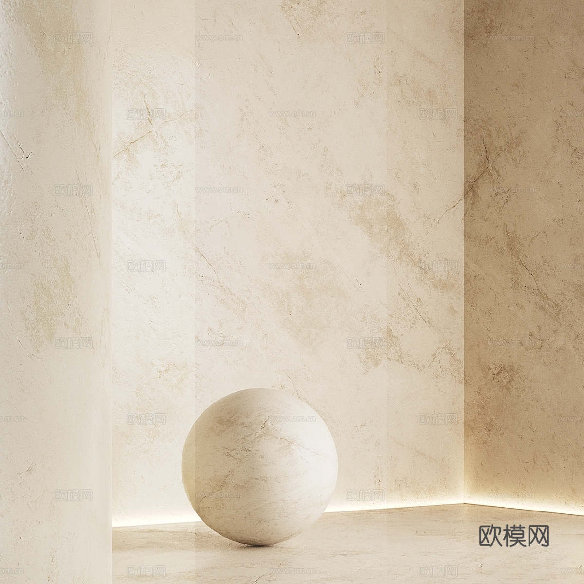 现代侘寂装饰涂料 艺术漆3d模型下载（渲染图3）