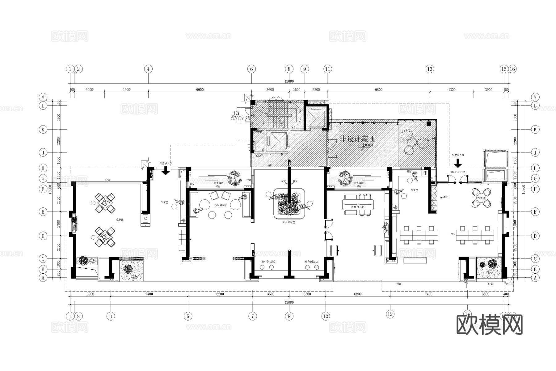 架空层 架空层健身房 架空层茶室 社区架空层 架空层棋牌娱乐cad施工图