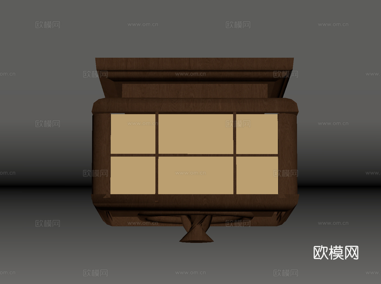 新中式吸顶灯su模型