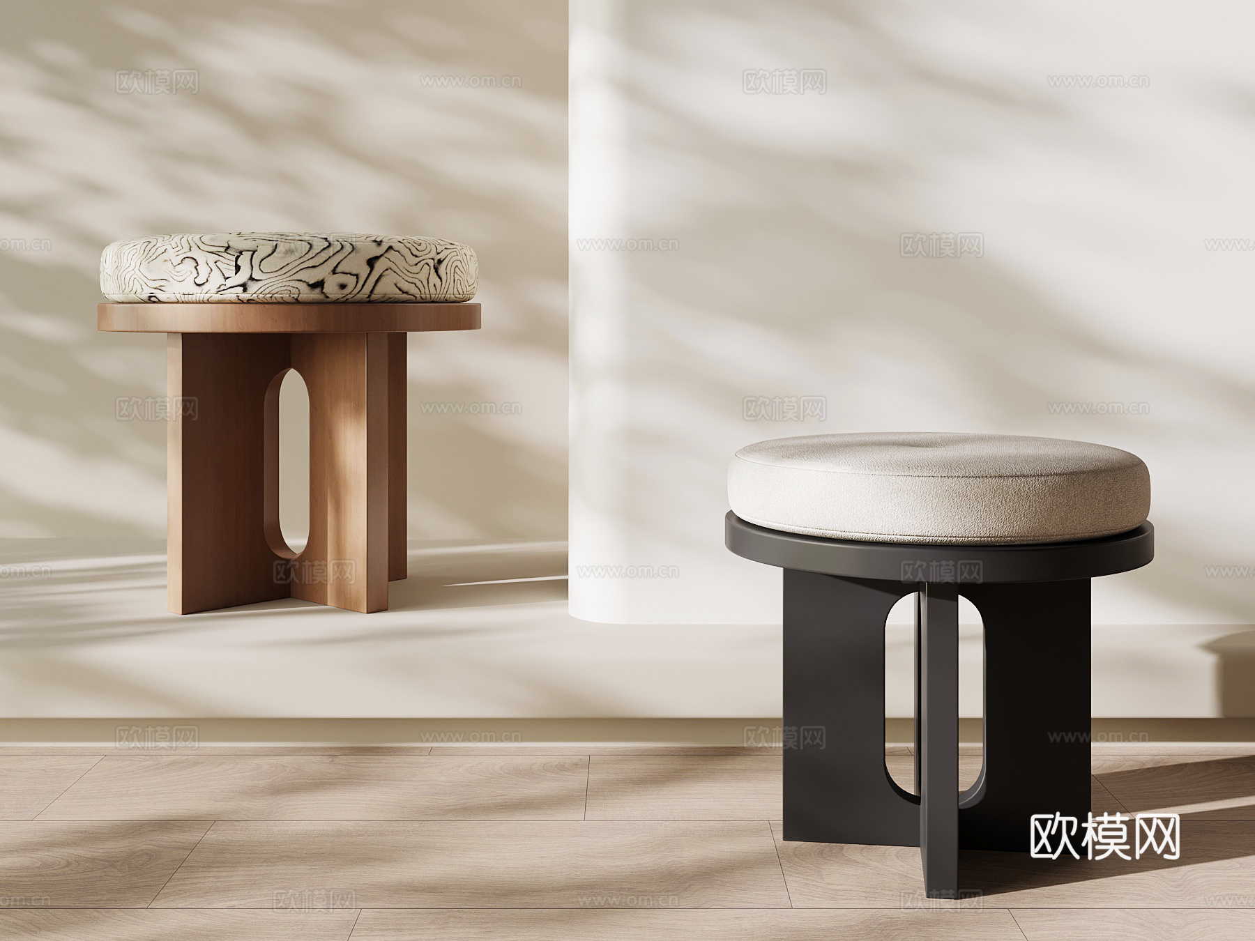 法式中古凳子 现代凳子su模型
