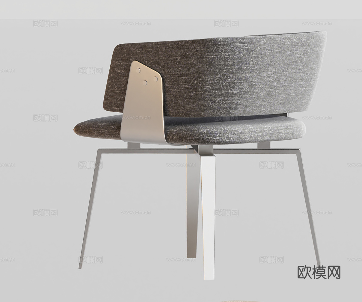 现代餐椅单椅 扶手椅su模型