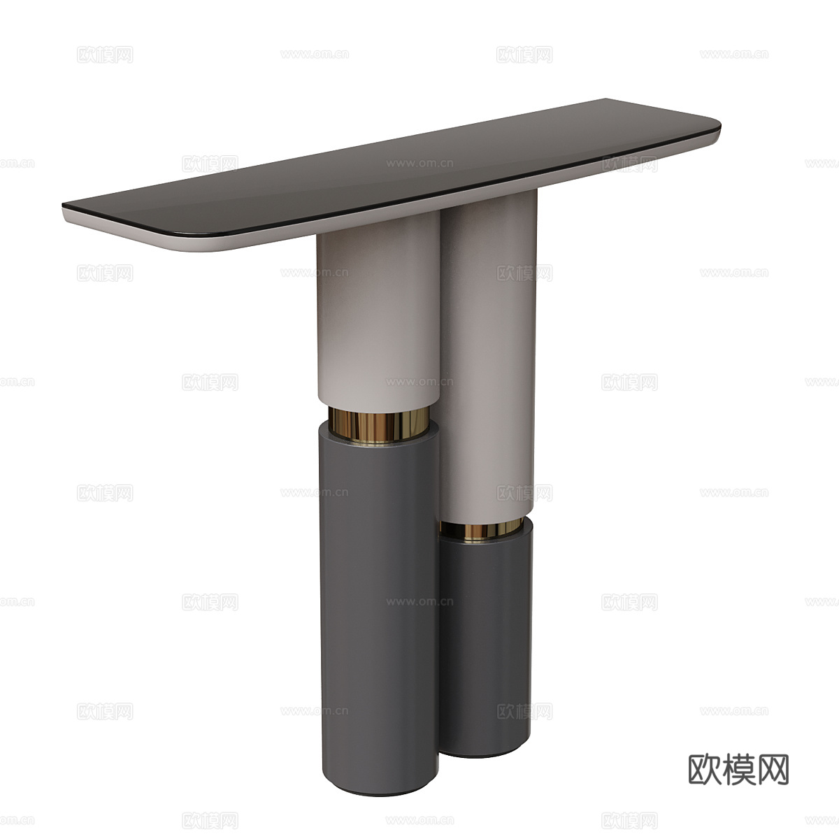 现代轻奢端景台 玄关桌3d模型下载（渲染图1）
