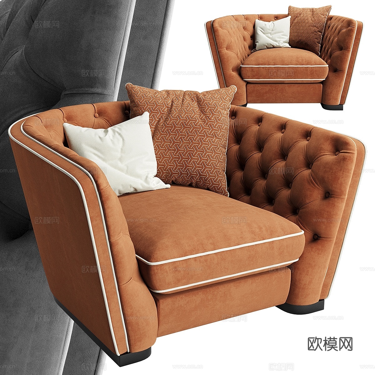 保罗扶手椅3d模型3d模型下载