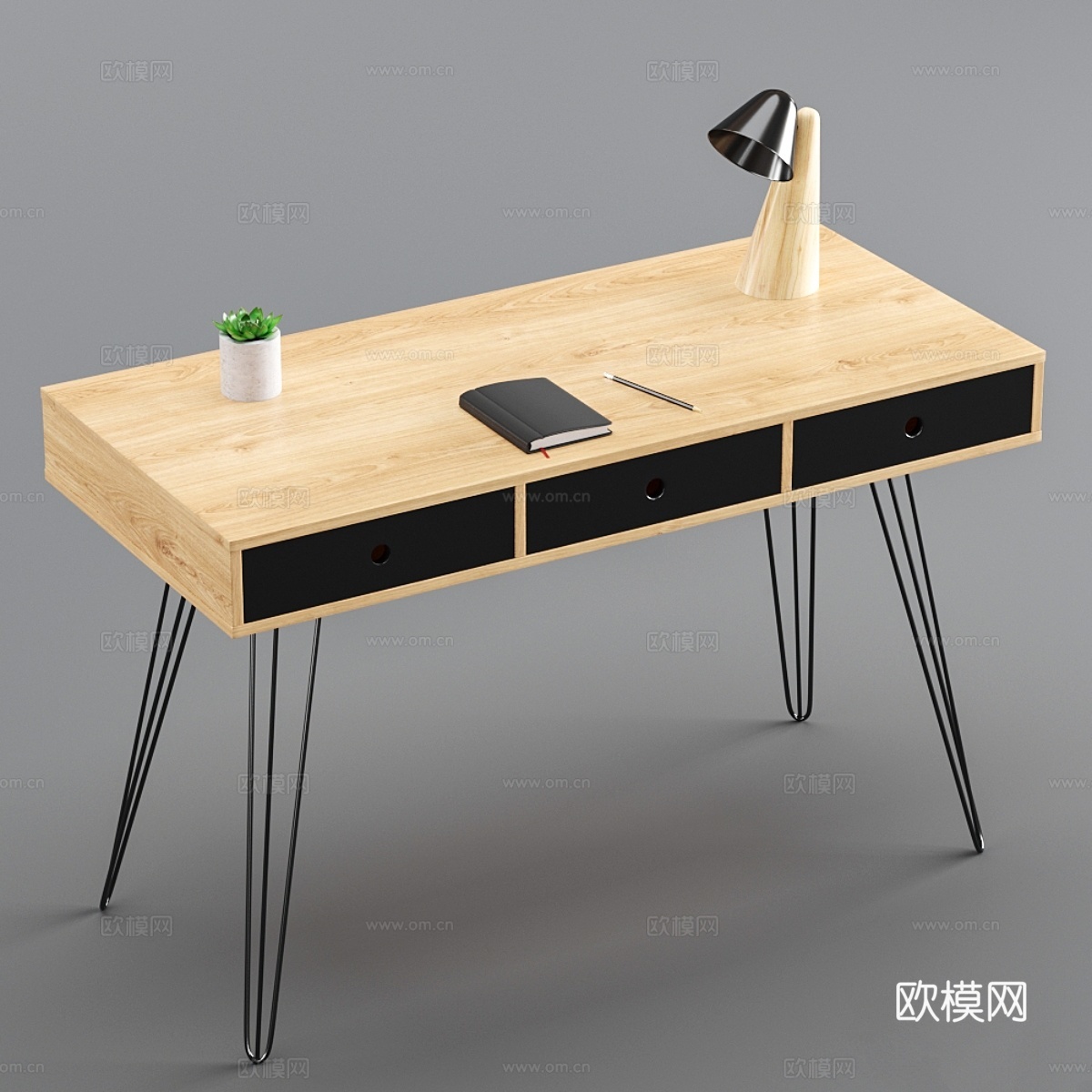 La Redoute双面书桌3d模型下载