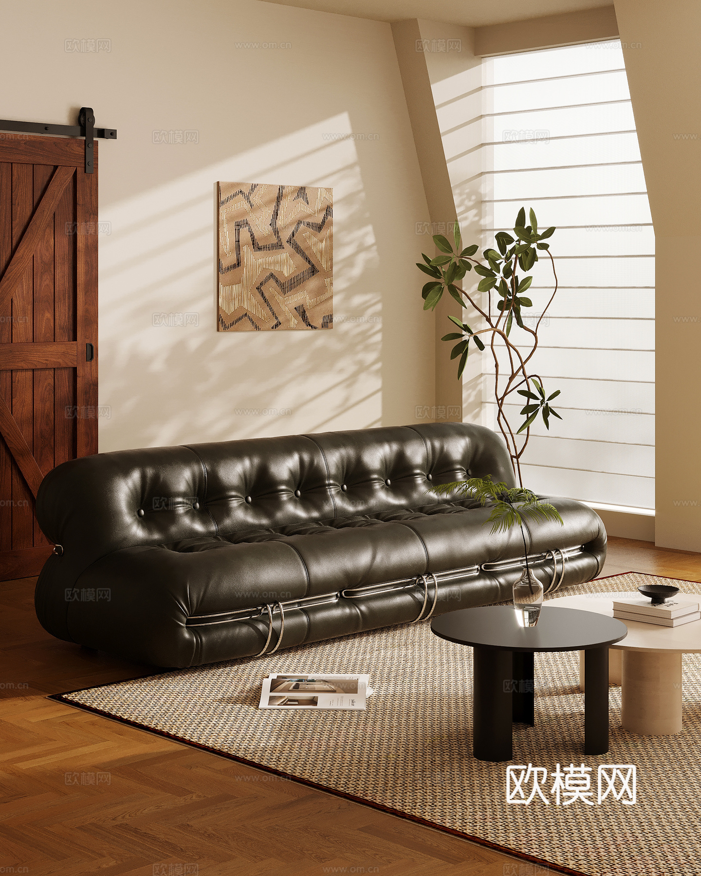 法式复古风沙发 多人沙发su模型