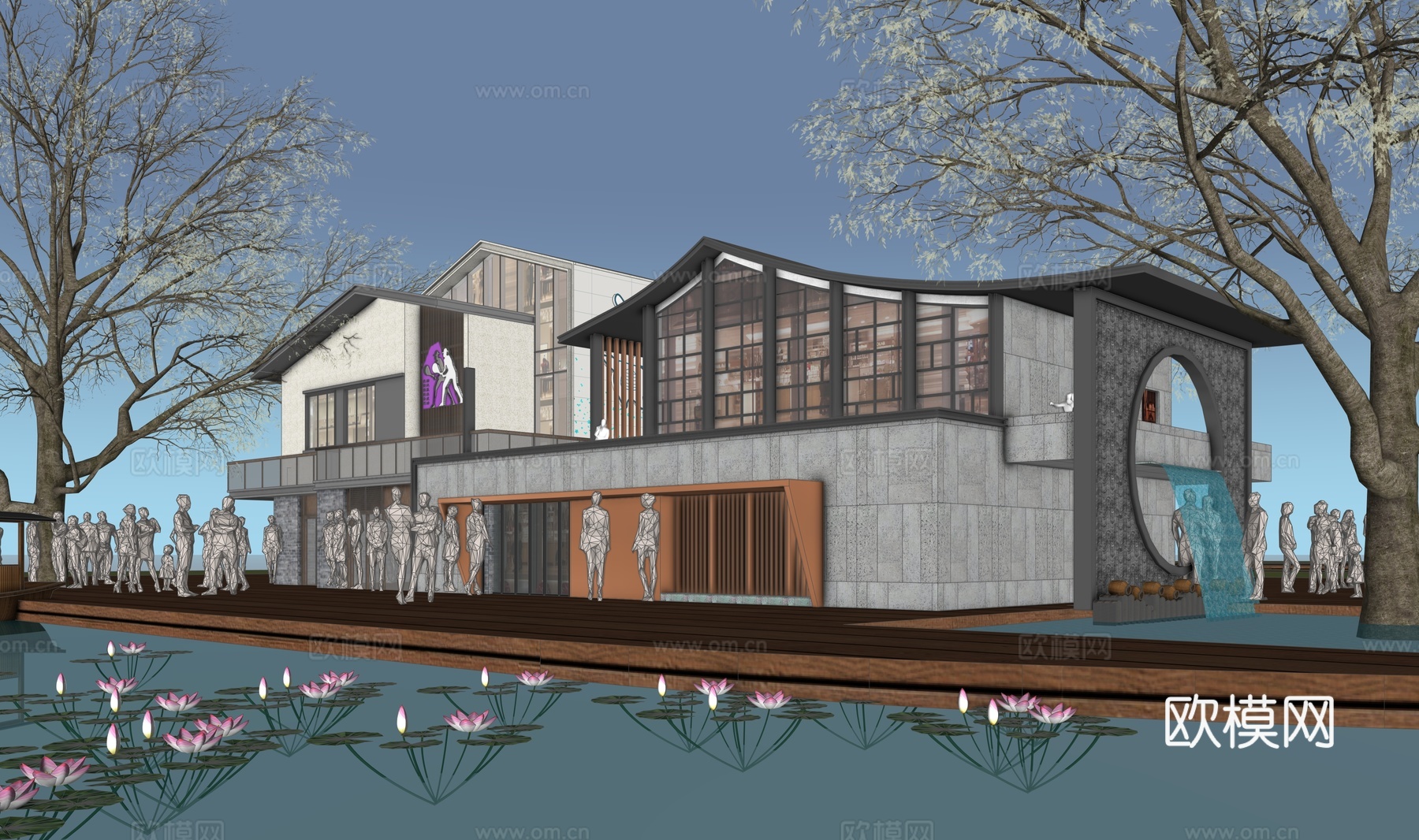 中式商业su模型