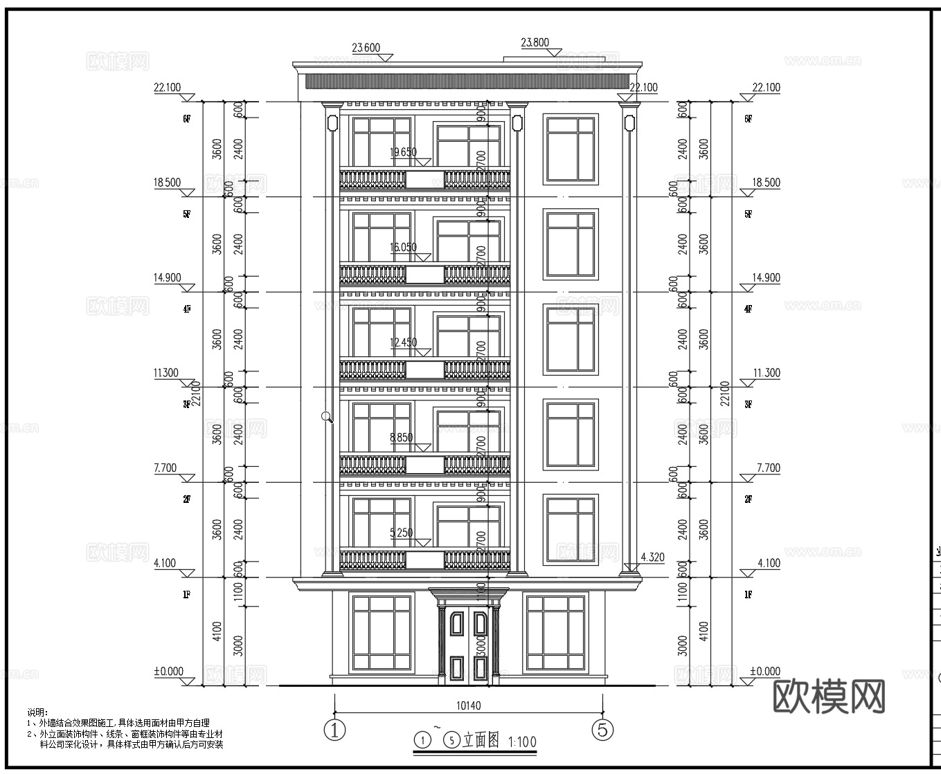 欧式别墅设计cad施工图cad施工图