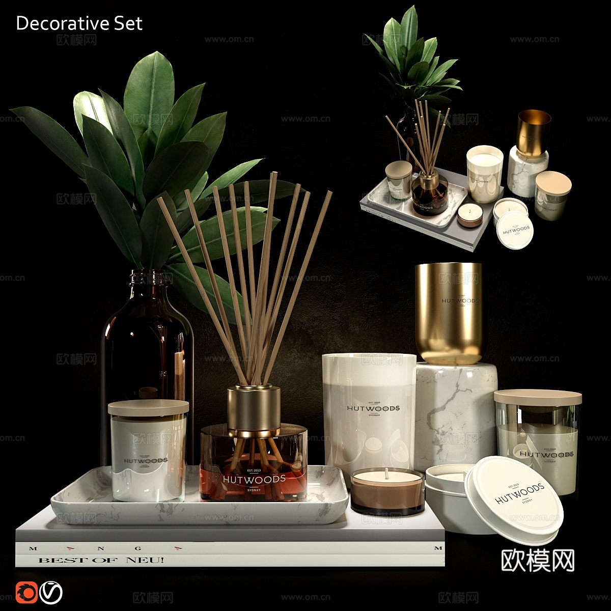 装饰套装3d模型下载