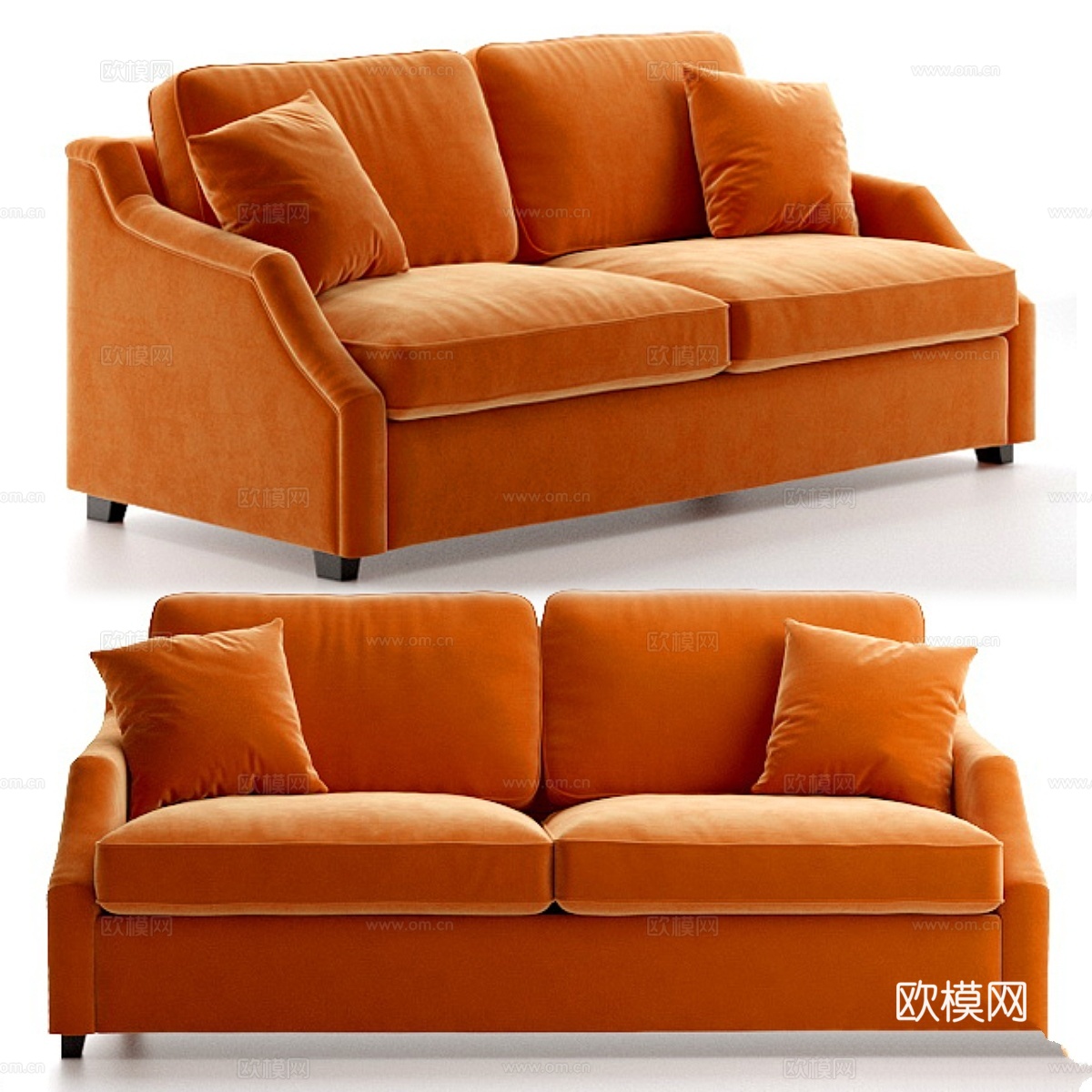 三座温莎折叠沙发床3d模型下载