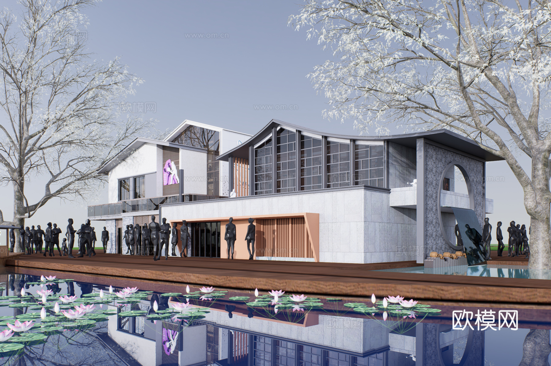 中式商业su模型