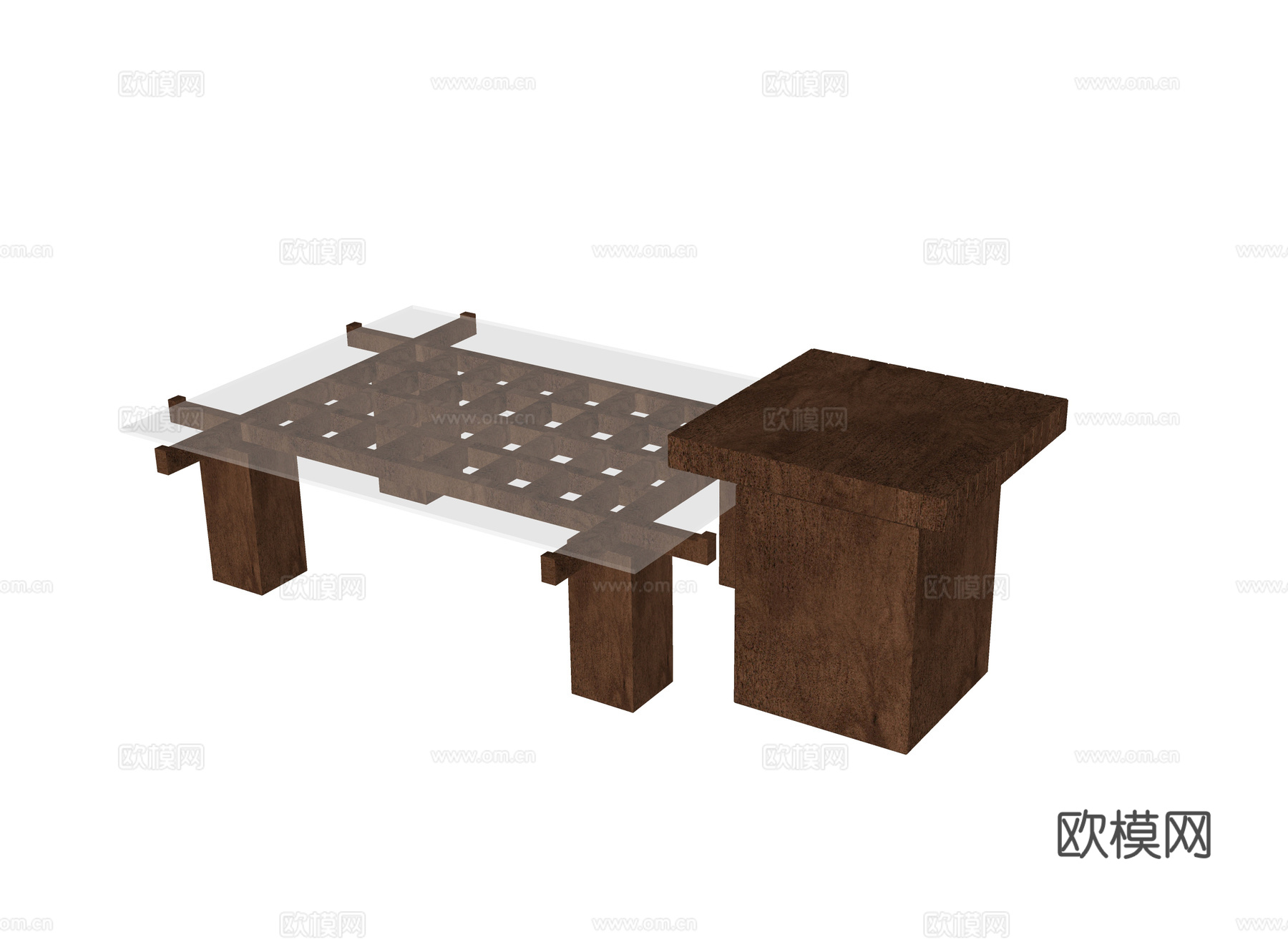 现代茶几su模型