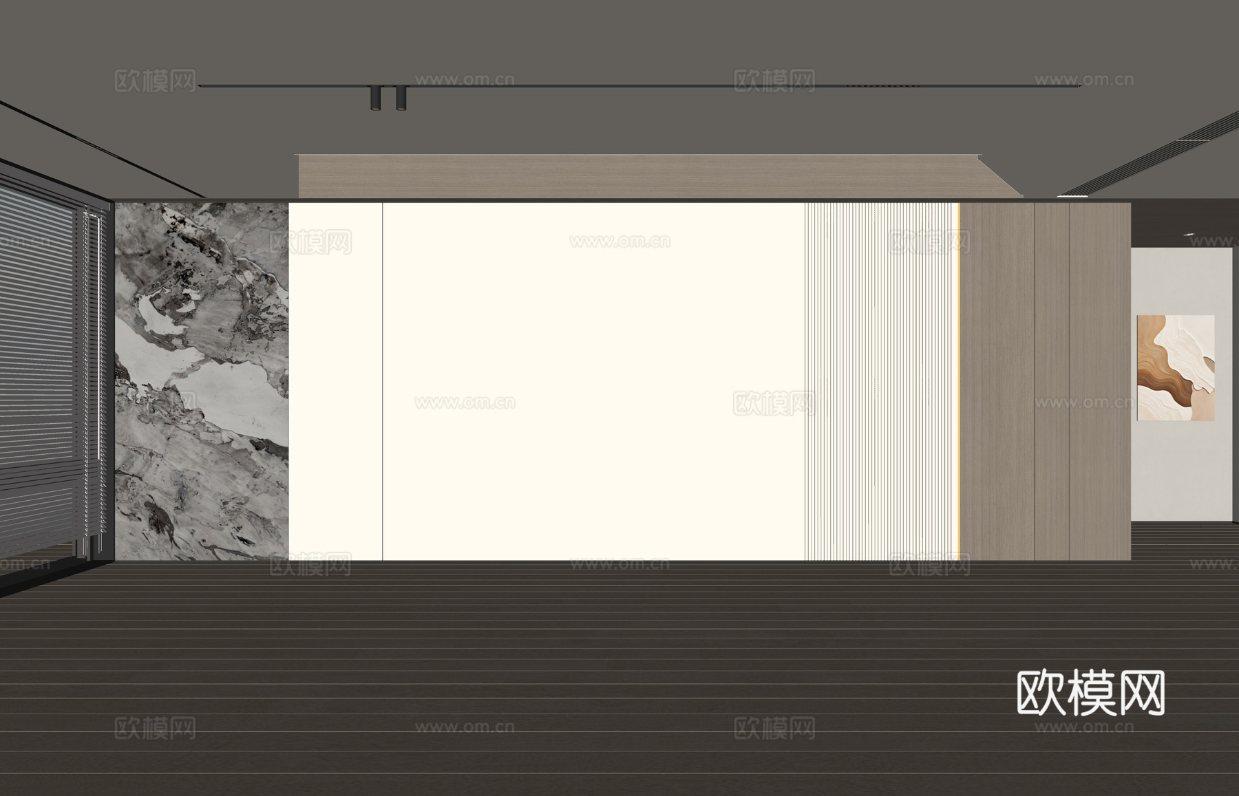 现代客厅 奶油客厅 沙发背景墙 客厅背景 奶油风背景墙su模型