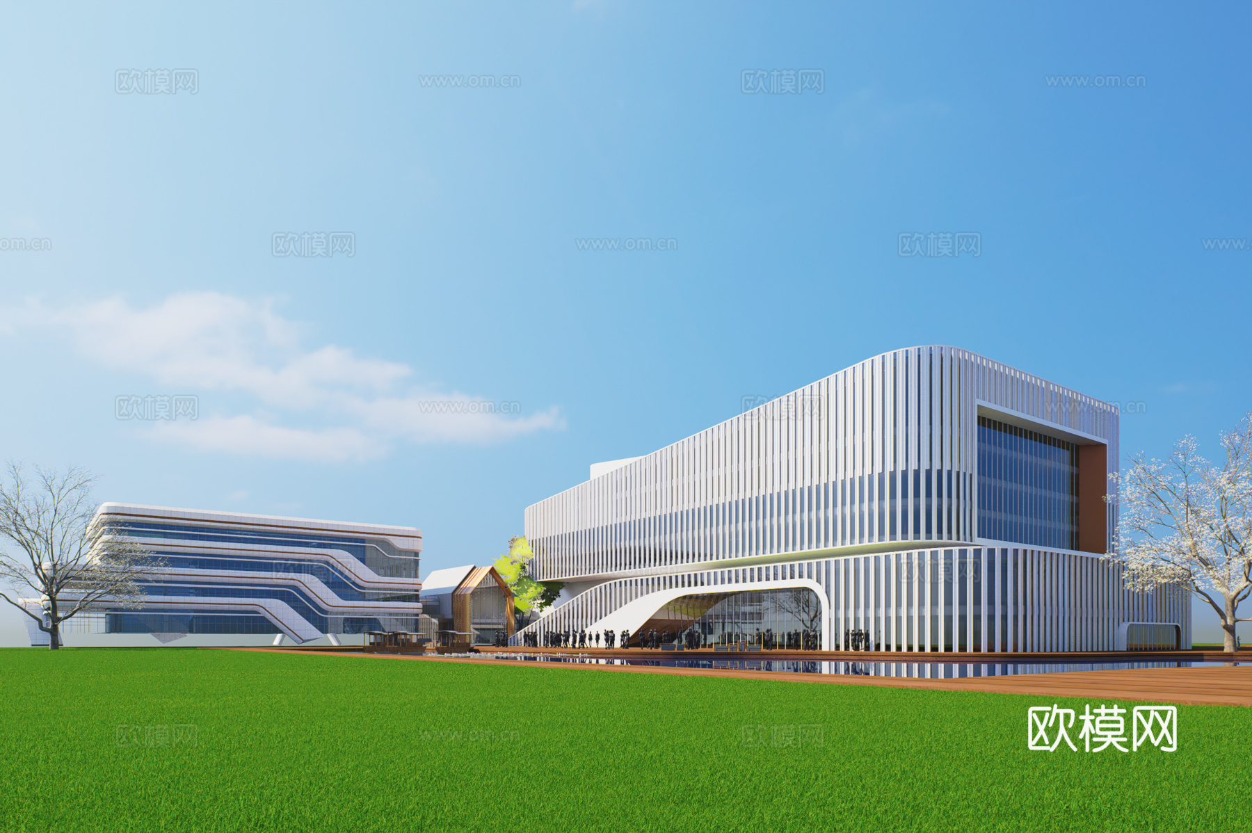 文化建筑su模型