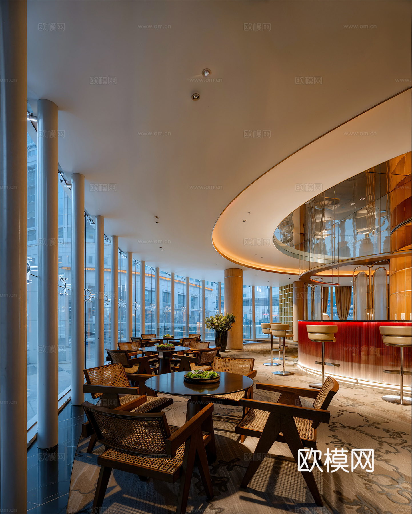 商业空间会客厅酒吧会所3d模型下载（渲染图3）