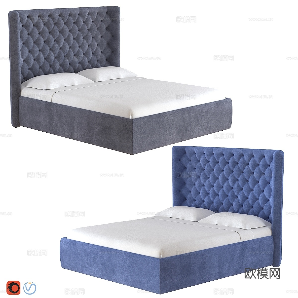 卡迪夫床 Unterzo3d模型