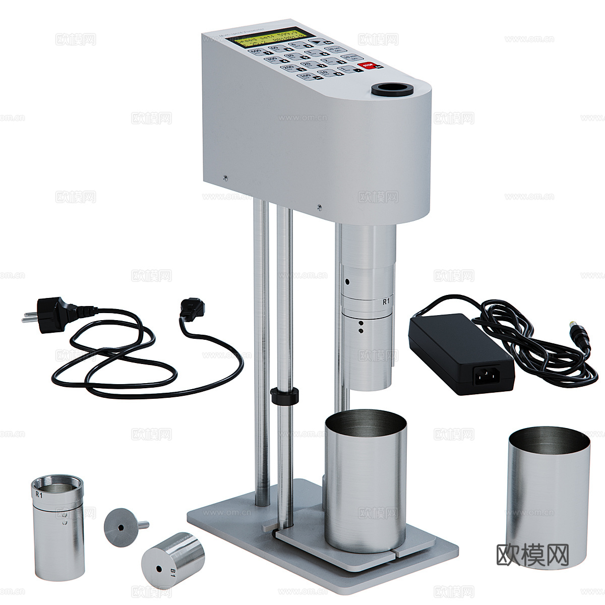 旋转粘度计3d模型下载（渲染图1）