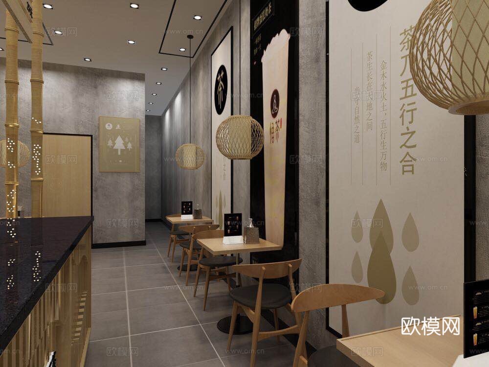 奶茶店 咖啡店 最新全套施工图合集cad施工图