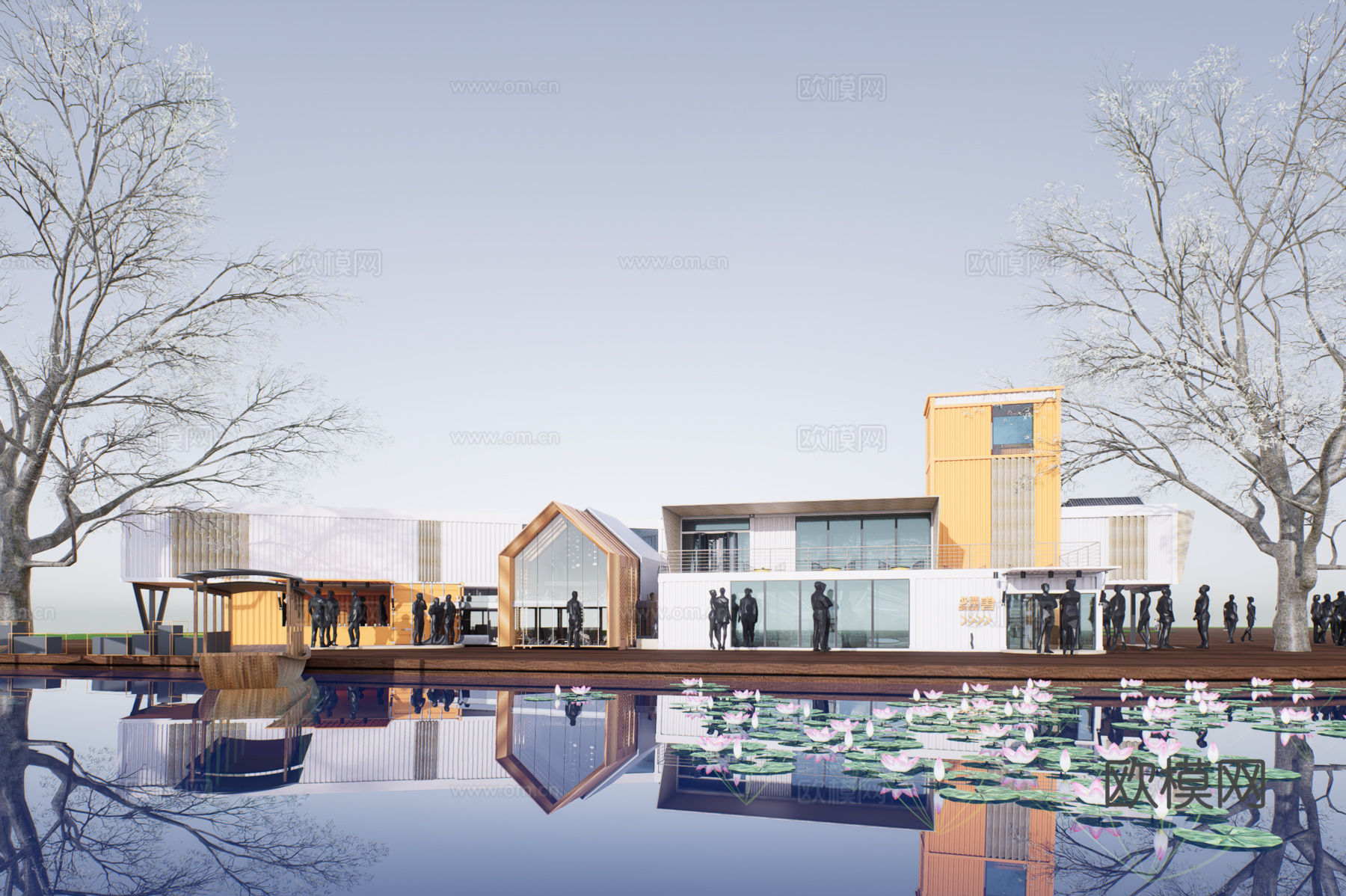 集装箱建筑su模型