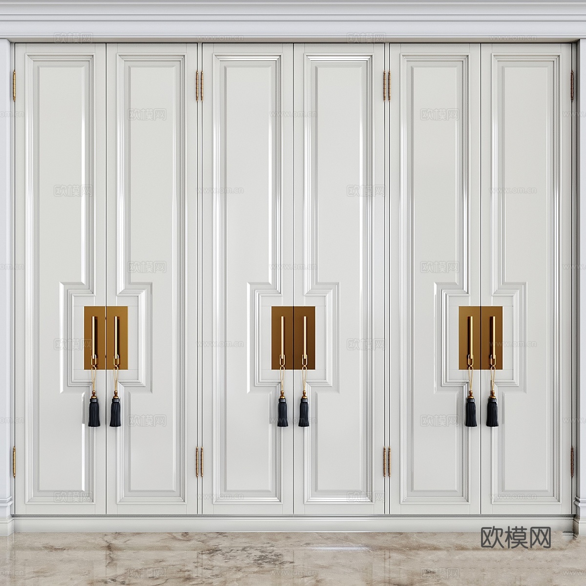 嵌入式衣柜 023d模型下载