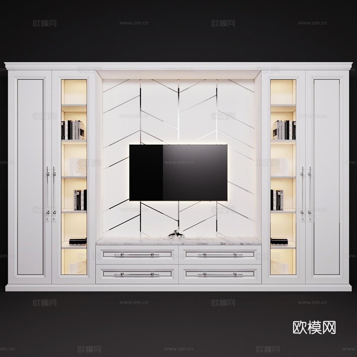 房间里的衣柜3d模型下载