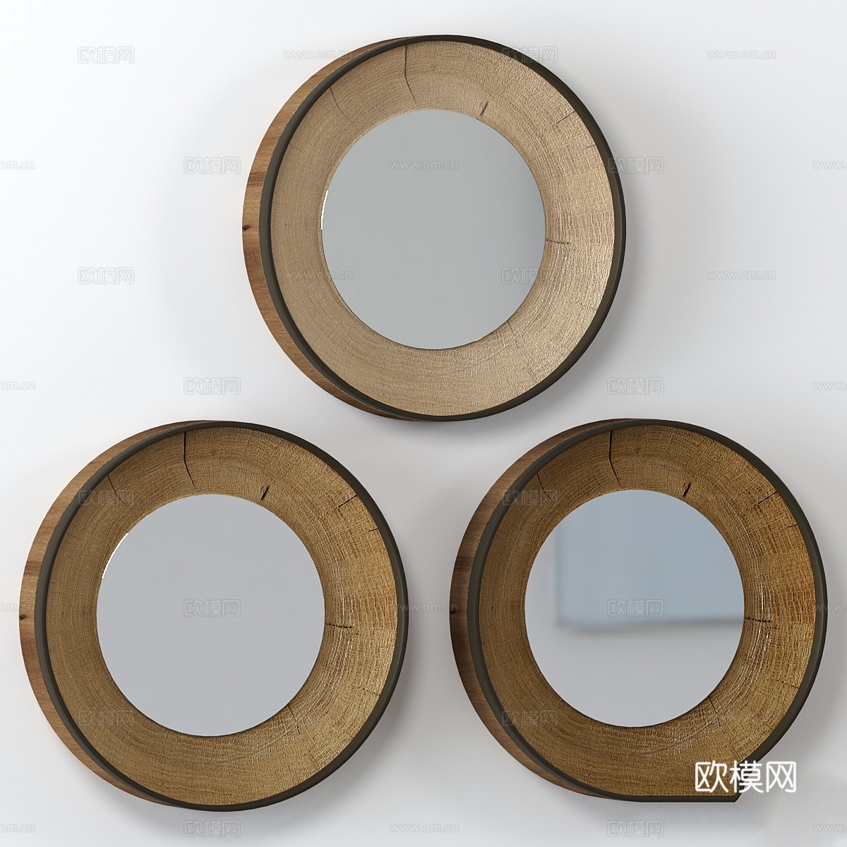 圆形板镜系列3d模型下载