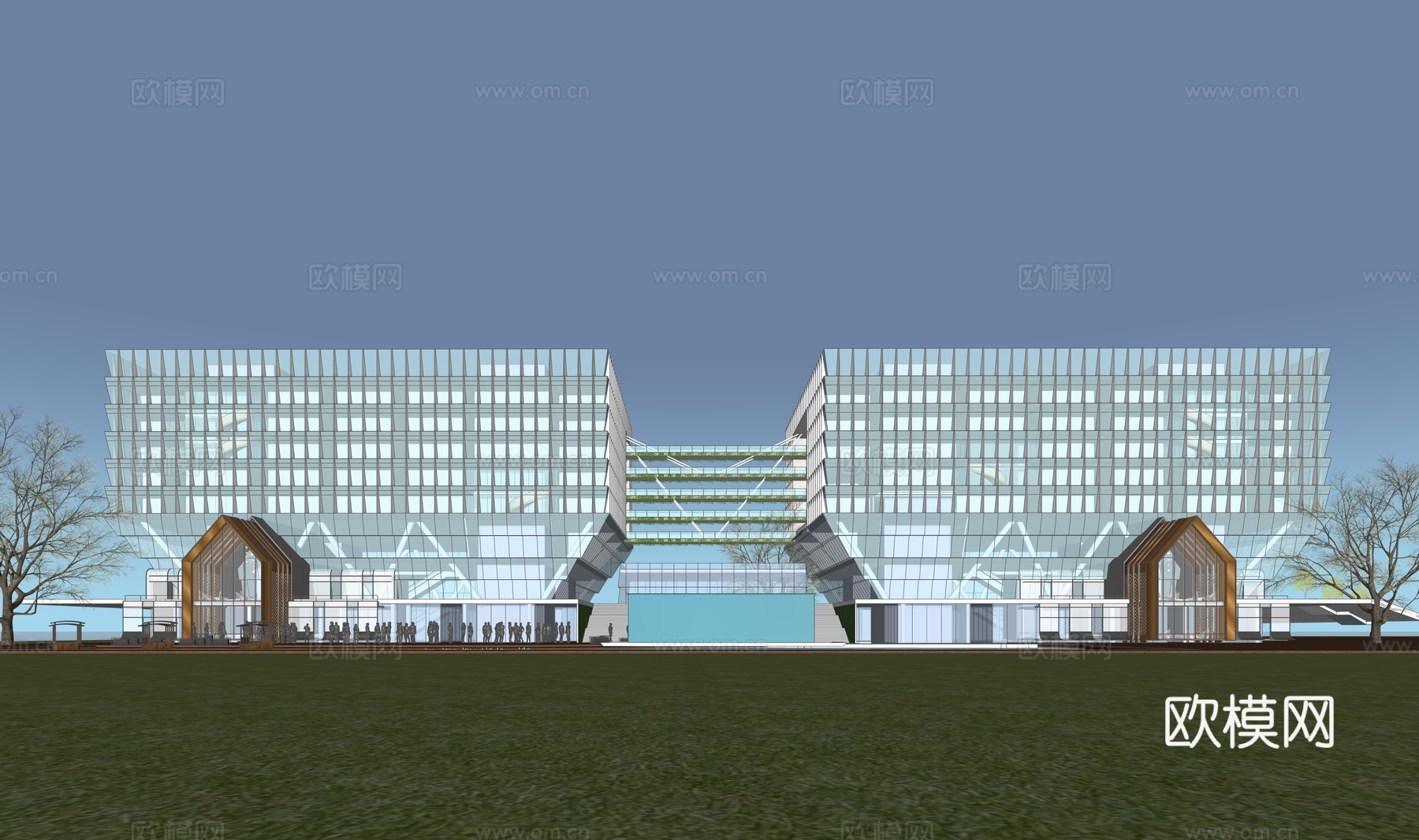 产业园办公su模型