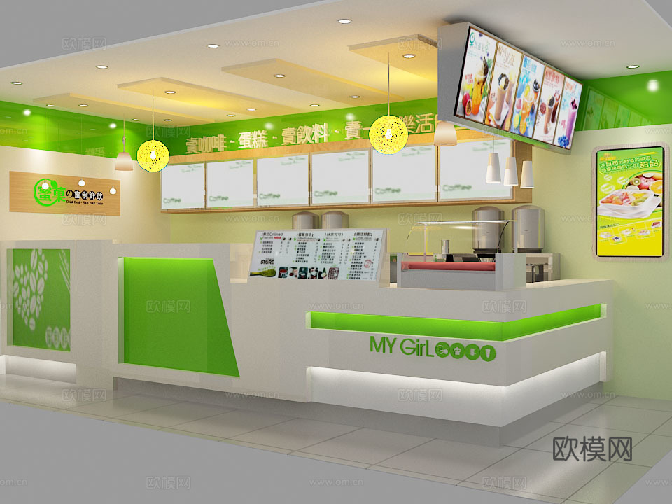 奶茶店 最新全套施工图合集cad施工图