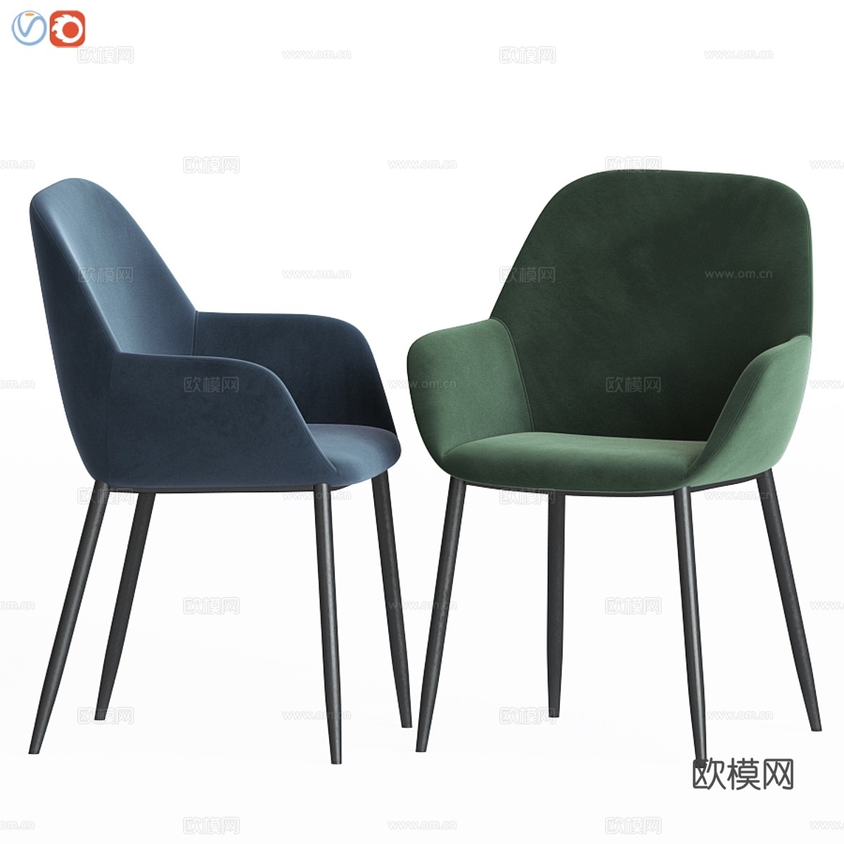 La forma konna 餐椅3d模型