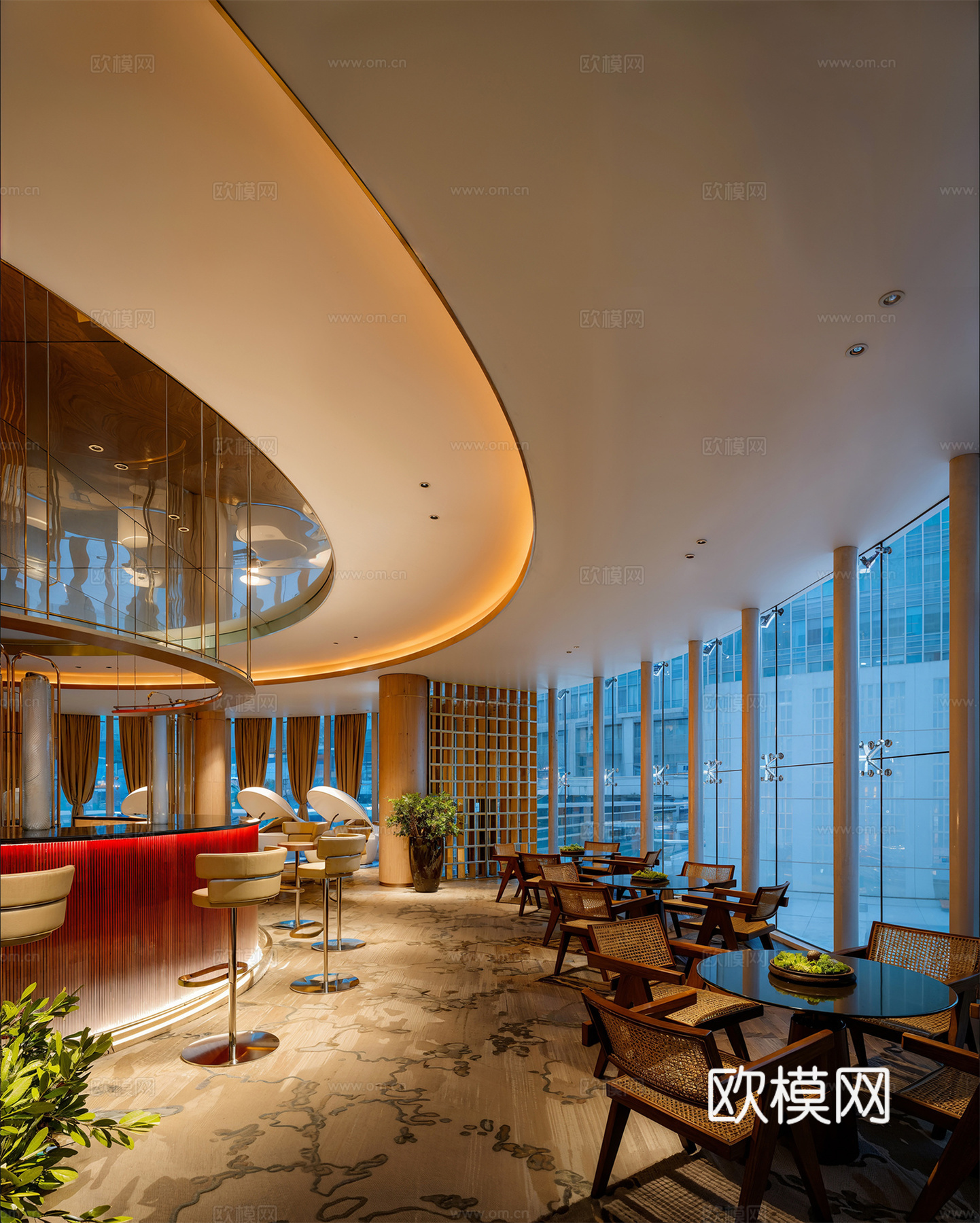 商业空间会客厅酒吧会所3d模型下载（渲染图5）