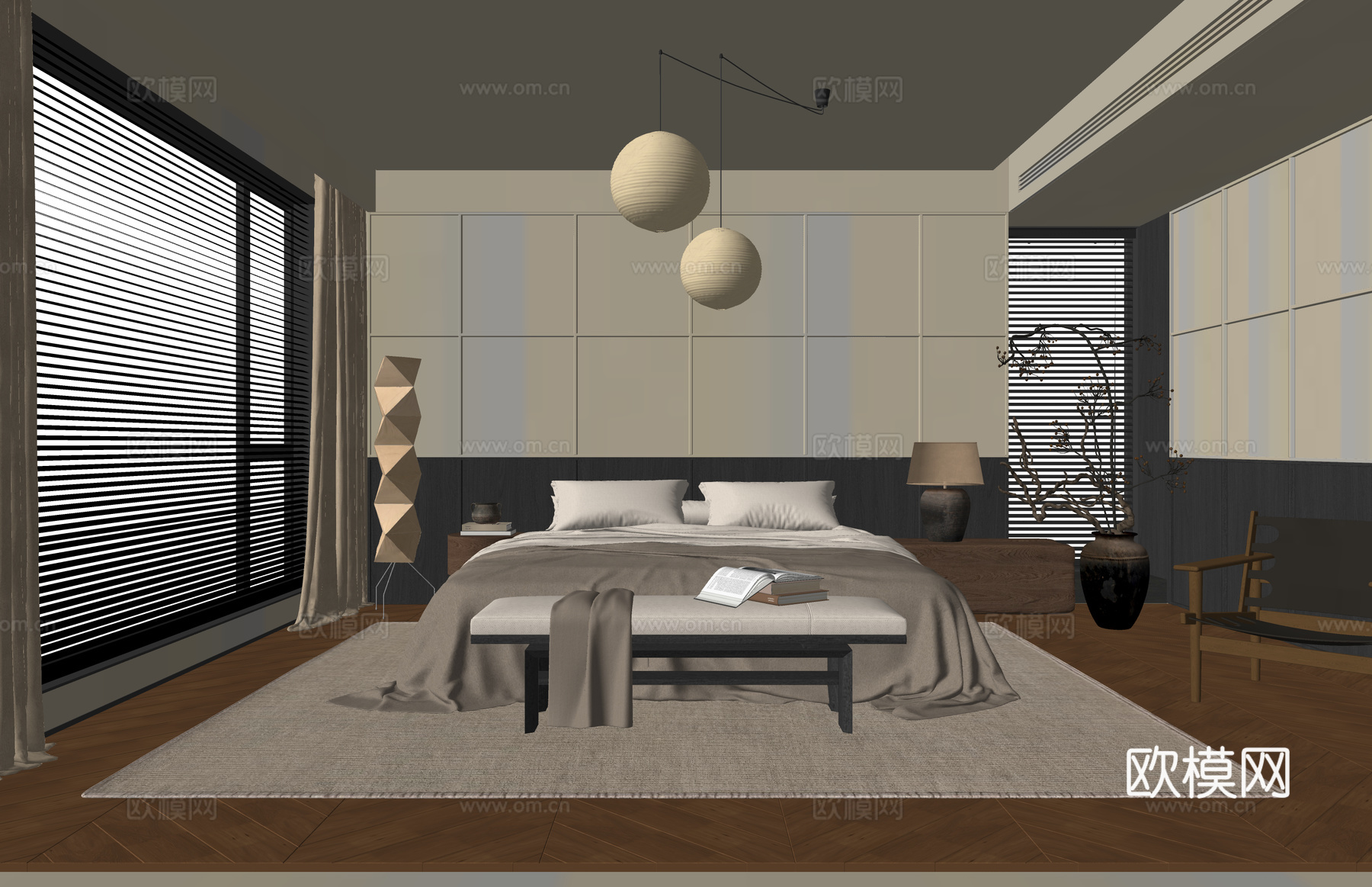 阳台 客餐厅 书房 餐厅 书柜 电脑 厨房 沙发 茶室 家装su模型