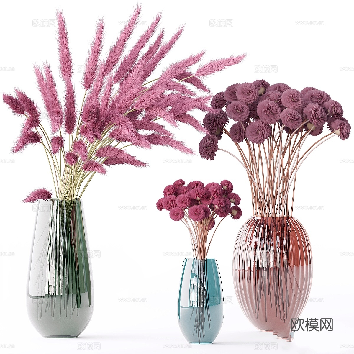 花瓶插花 453d模型下载