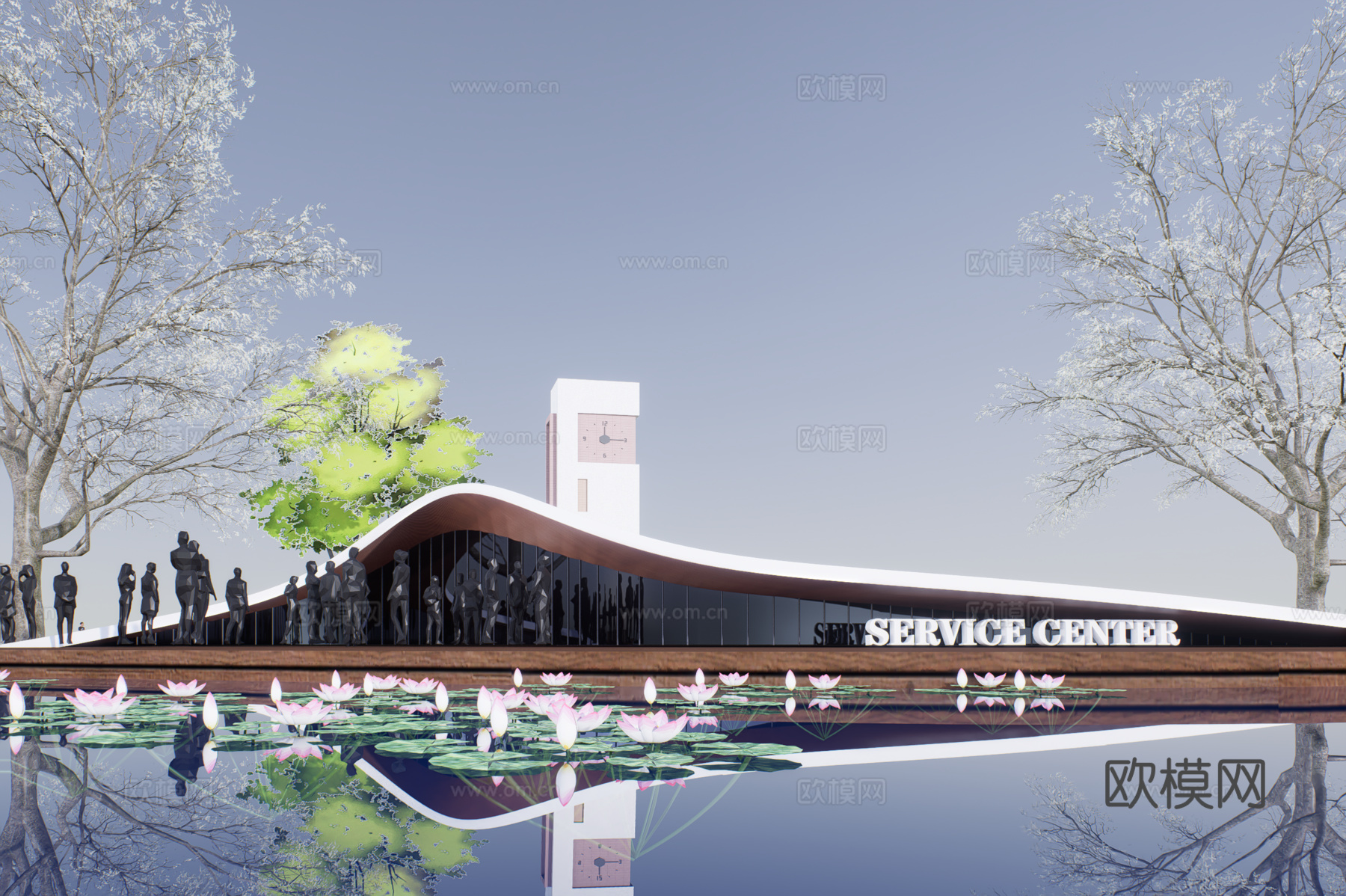 文化建筑su模型