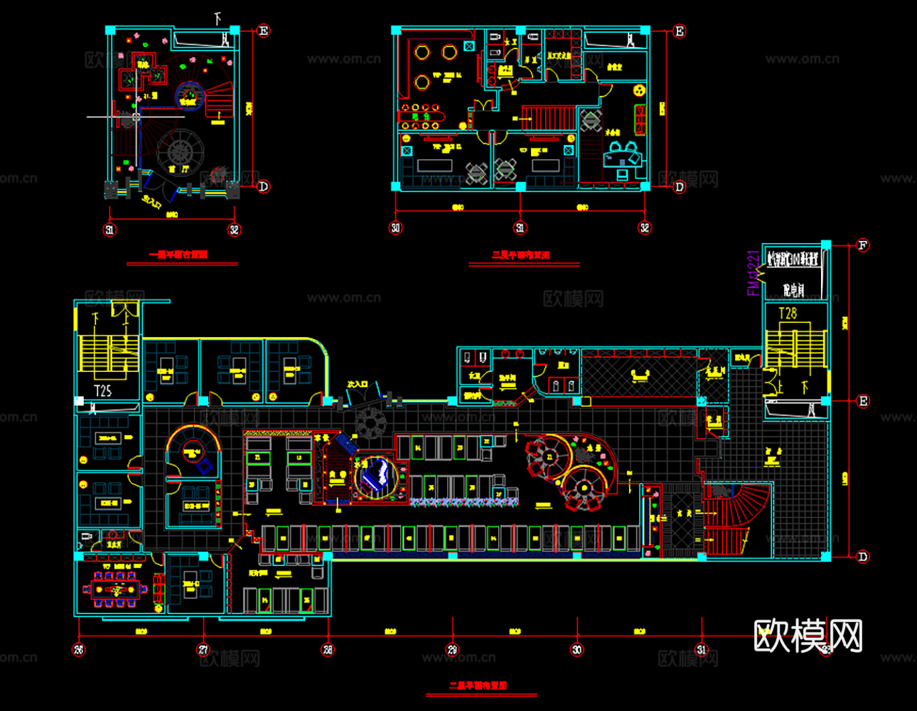 24套咖啡店咖啡厅CAD施工图最新整理合集cad施工图
