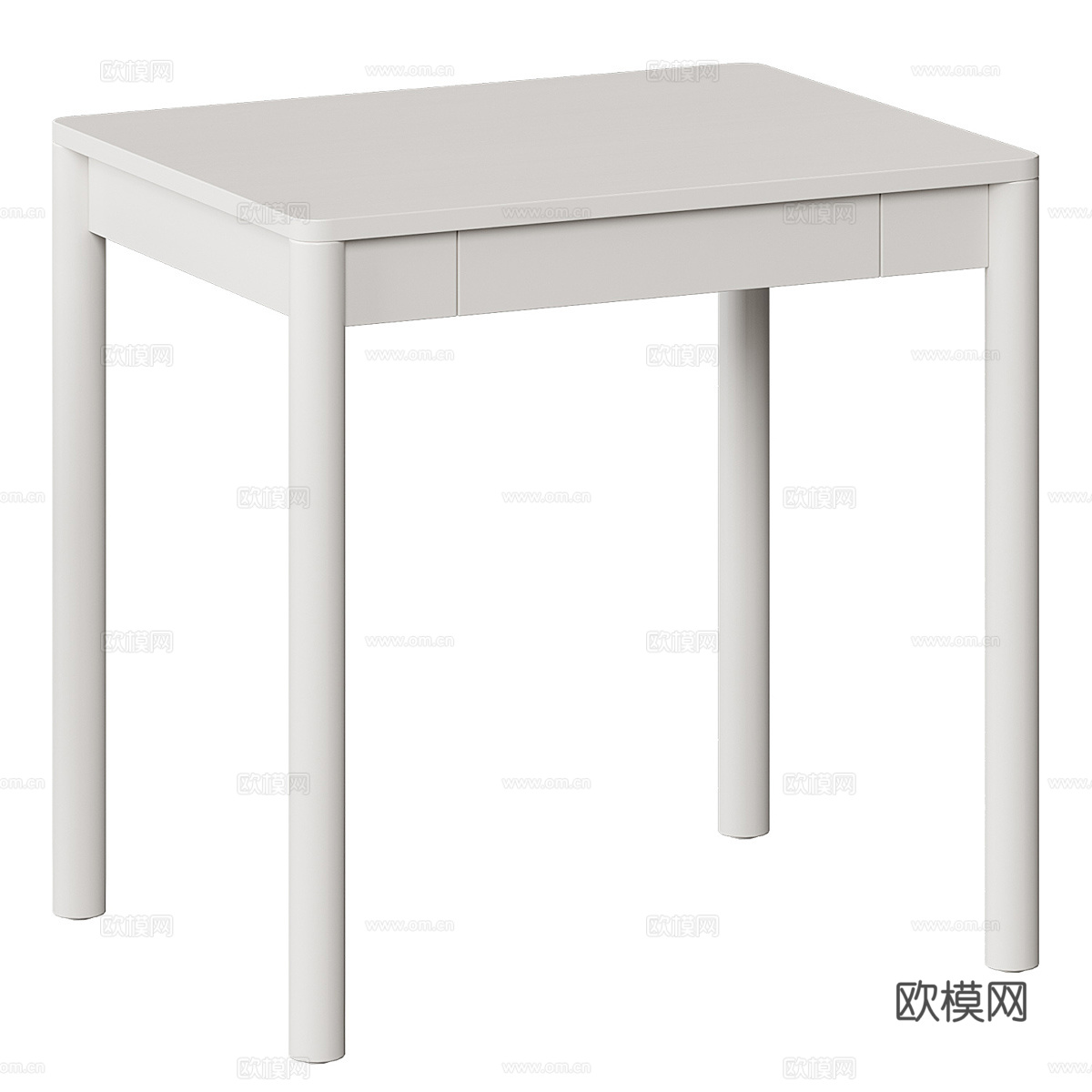 现代极简实木书桌3d模型