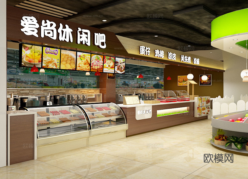 40平奶茶店 小吃店 最新全套施工图合集cad施工图