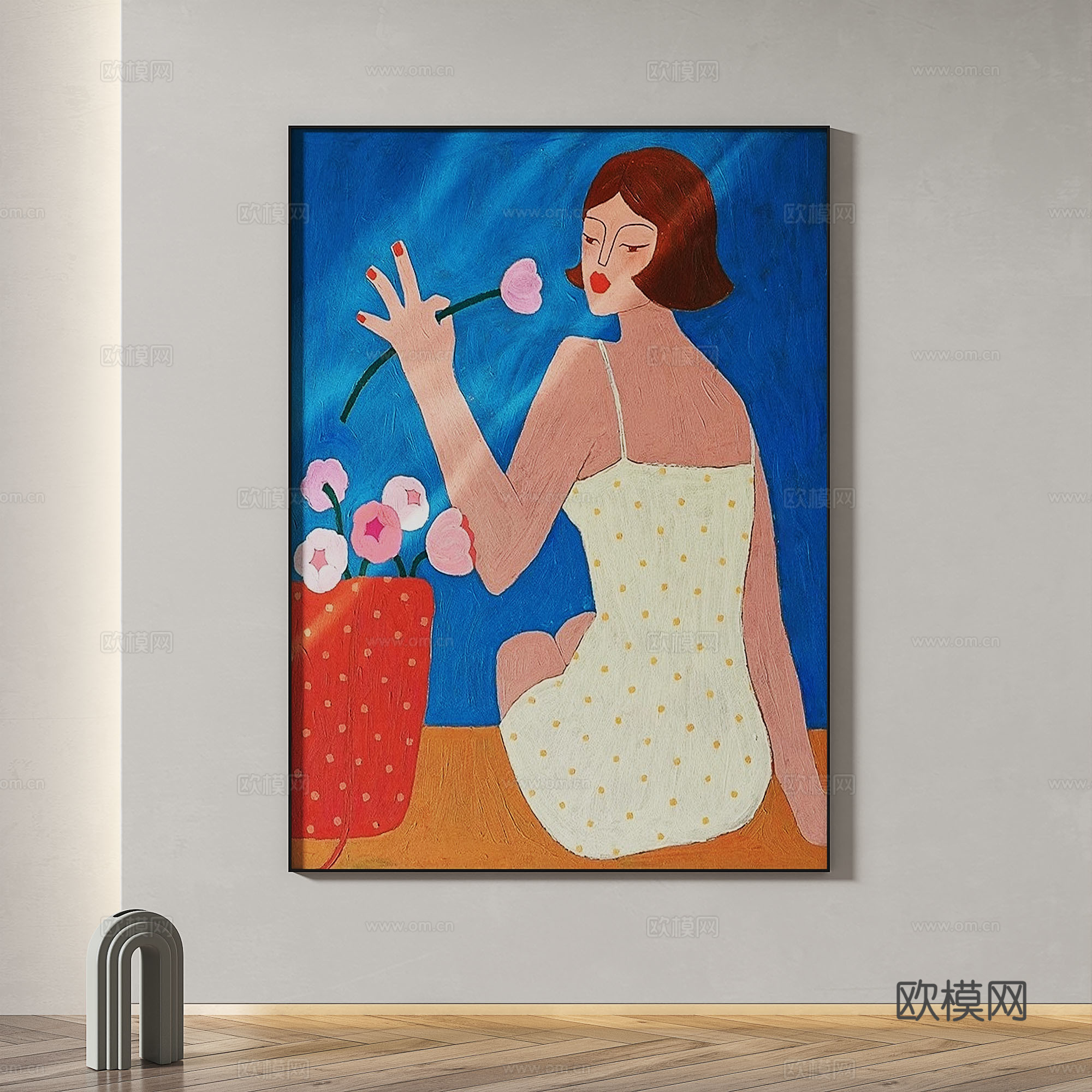 现代，简约，抽象，装饰画3d模型下载