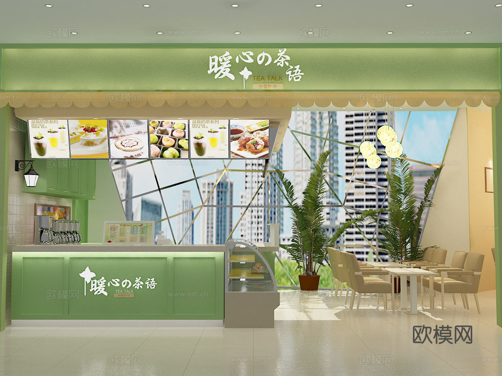 50平奶茶店 最新全套施工图合集cad施工图