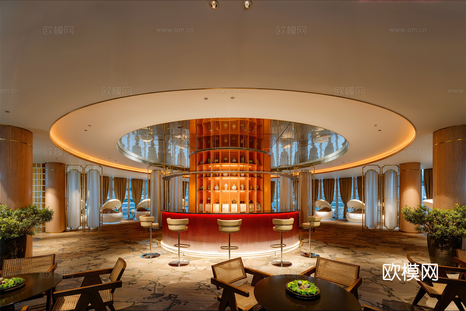 商业空间会客厅酒吧会所3d模型下载（渲染图6）