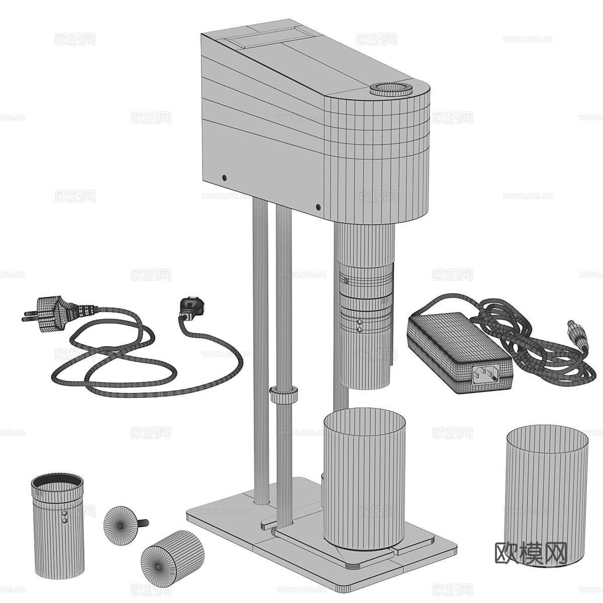 旋转粘度计3d模型下载（渲染图6）