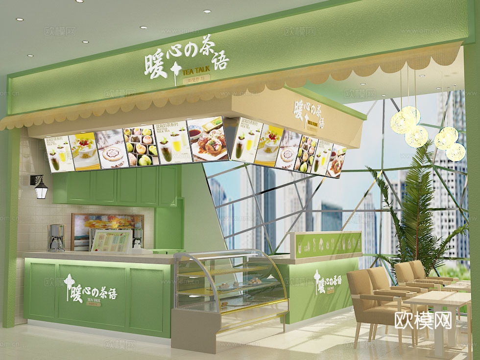 50平奶茶店 最新全套施工图合集cad施工图