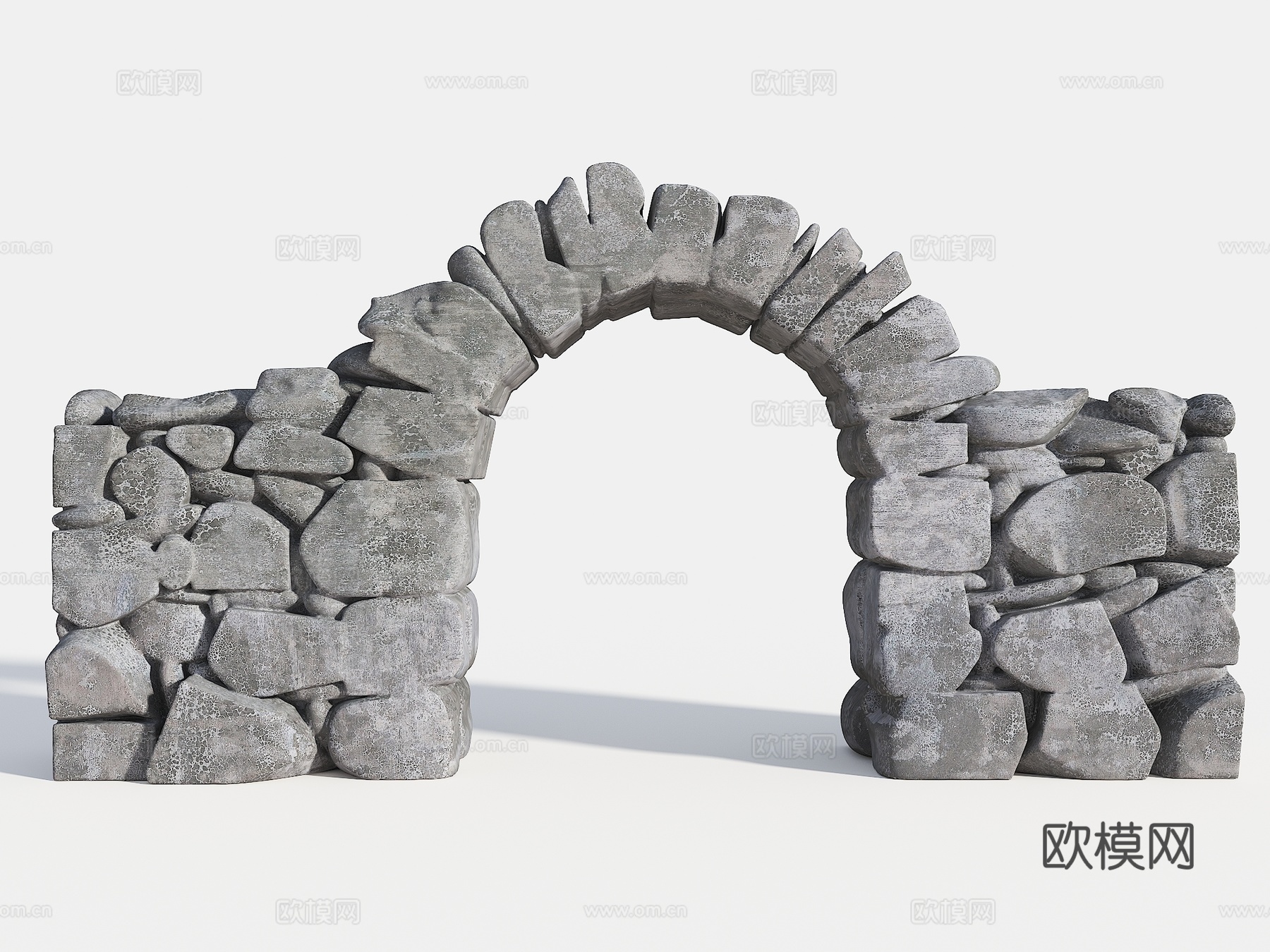 石头拱门  石头堆 岩石门洞 景观石头门头 岩石 景观门洞su模型