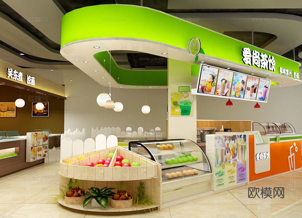 40平奶茶店 小吃店 最新全套施工图合集cad施工图