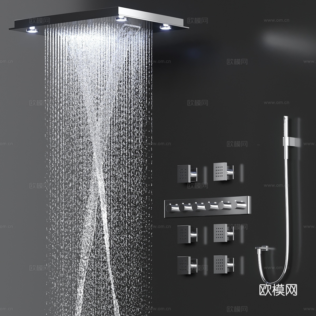 MAOFALZZNA LED淋浴灯3d模型