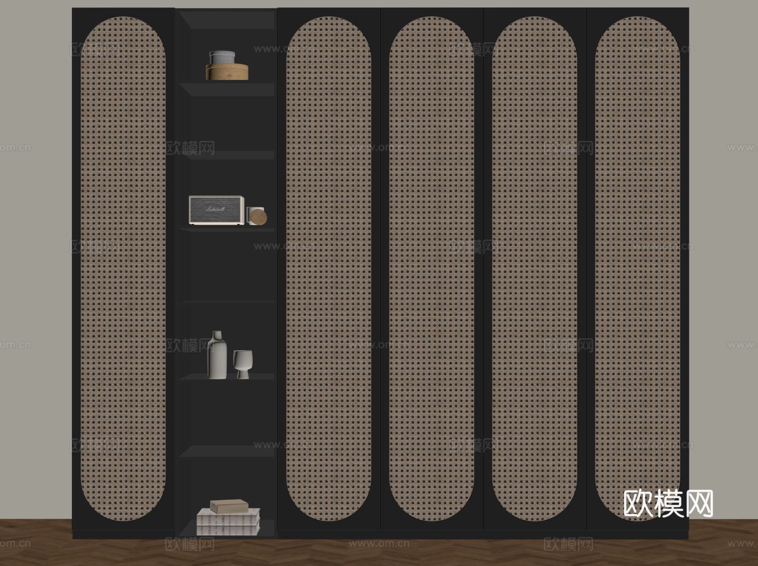 法式复古风衣柜su模型