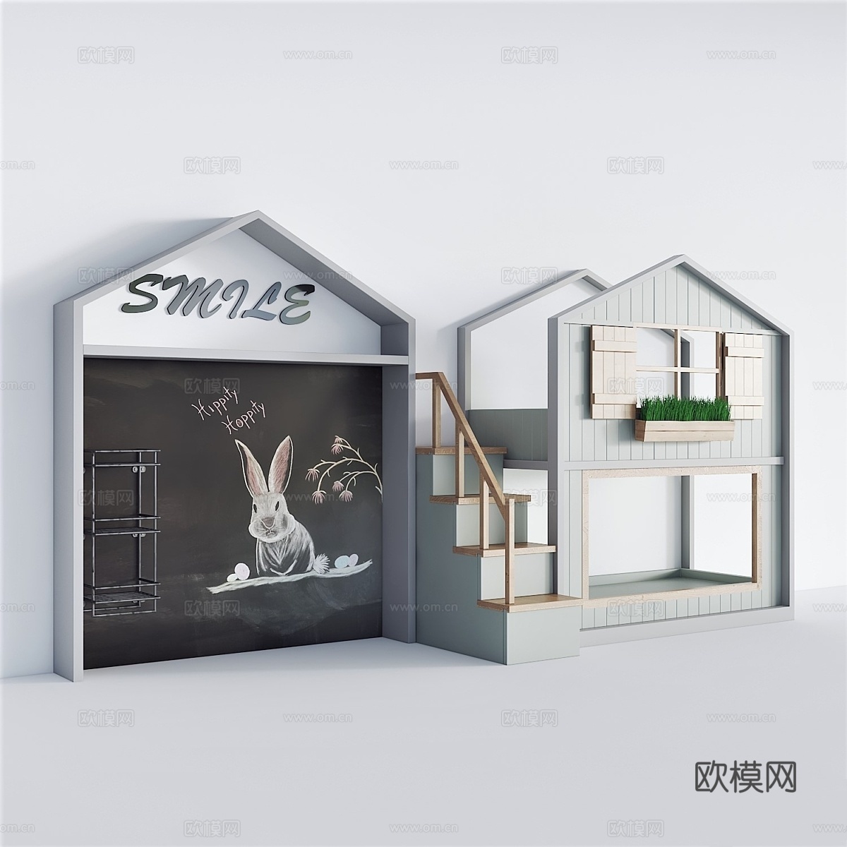 儿童房床 - 13d模型下载